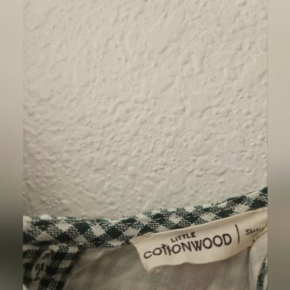 Little Cottonwood timber in green gingham, small - Picture 5 of 8